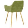 vidaXL Eetkamerstoelen 4 st fluweel lichtgroen