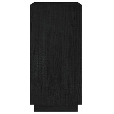 vidaXL Boekenkast 40x35x71 cm massief grenenhout zwart
