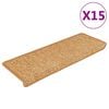 vidaXL Trapmatten zelfklevend 15 st sisal-look 65x21x4 cm sisal