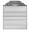 vidaXL Plantenbak verhoogd 480x80x77 cm gegalvaniseerd staal zilver