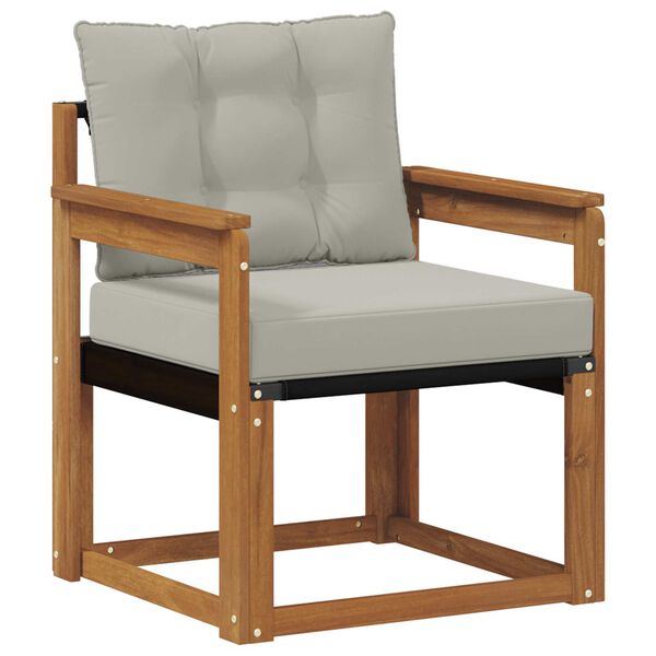 vidaXL Buiten bankenset Massief Acaciahout en Textilene