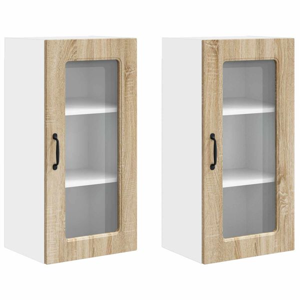 vidaXL Keukenkast met opslag Kalmar 2 pcs Sonoma Eiken 40 x 31 x 80 cm