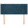 vidaXL Hoofdbord met randen 93x16x78/88 cm fluweel donkerblauw