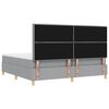 vidaXL Boxspring bed met matras Lichtgrijs 200 x 200 cm Stof