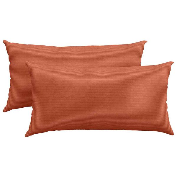 vidaXL Sofa Kussens 2 stuks Rood-oranje 80 x 40 cm Cordstof