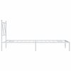 vidaXL Bedframe met hoofdbord metaal wit 80x200 cm
