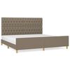 vidaXL Bedframe met hoofdeinde stof taupe 200x200 cm