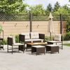 vidaXL Tuin Sofa Set 6 pcs Bruin en crème poly rattan
