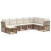 vidaXL Tuinbankenset 8 pcs Beige poly rattan