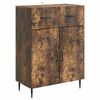 vidaXL Dressoir Gerookt eiken 66 x 34,5 x 89,5 cm Bewerkt hout