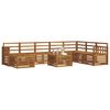vidaXL Hoekbank Set 9 pcs Naturel Massief Acaciahout