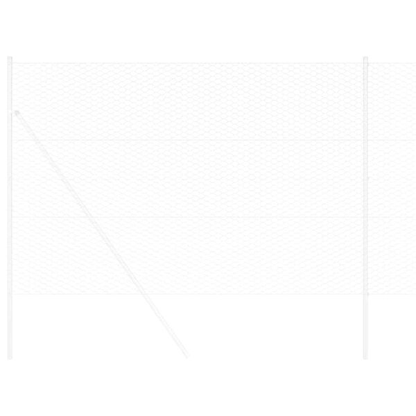 vidaXL Hexagon Hek Zilver 1.6 x 25 m Gegalvaniseerd staal