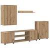 vidaXL Tv-meubelset Wandgemonteerd 4 pcs Artisan Eiken Bewerkt hout