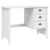 vidaXL Bureau met lades Hill Wit 100 x 45 x 74 cm Massief grenenhout