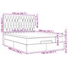 vidaXL Ottoman bed met matras 140x200cm stof zwart