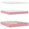 vidaXL Ottoman bed met matras 180x200 cm fluweel roze
