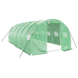 vidaXL Tuinkas met stalen frame 18 m&sup2; 6x3x2 m groen