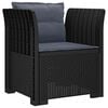 vidaXL E&eacute;npersoons Fauteuil met Kussens Rattan Look PP Antraciet