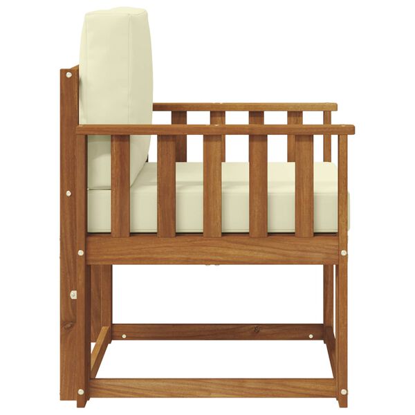 vidaXL Tuinbank Massief Acaciahout en Polyester Naturel