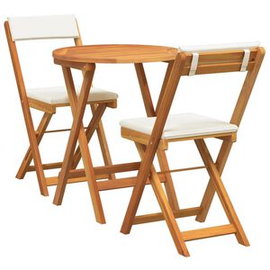 vidaXL Tuin eettafelset 3 pcs Olie naturel Massief Acaciahout