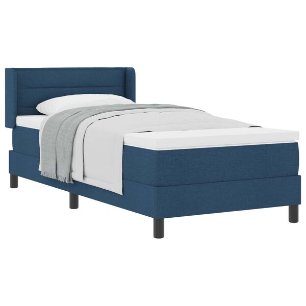 vidaXL Boxspringbed met matras Blauw 200 x 90 cm Polyester