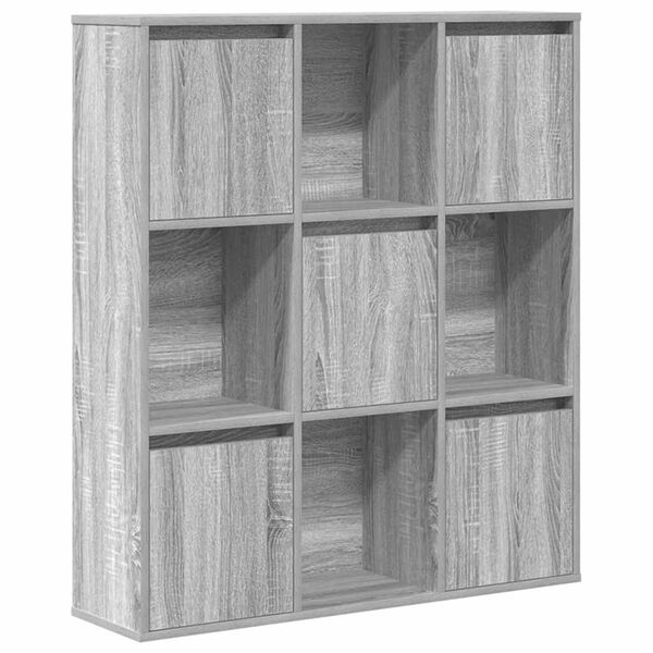 vidaXL Boekenkast 89x24x101,5 cm bewerkt hout grijs sonoma eikenkleur