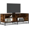 vidaXL Tv-meubel 120,5x40x46 cm bewerkt hout metaal gerookt eikenkleur