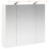 vidaXL Badkamer spiegelkast Wit 80 x 14.5 x 70 cm Bewerkt hout