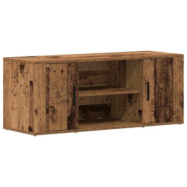 vidaXL TV-kast Oud hout 100 x 35 x 40 cm Bewerkt hout