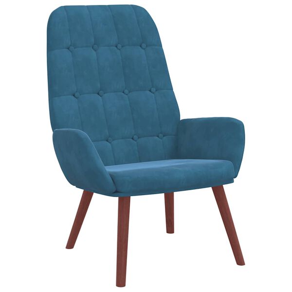 vidaXL Relaxstoel fluweel blauw