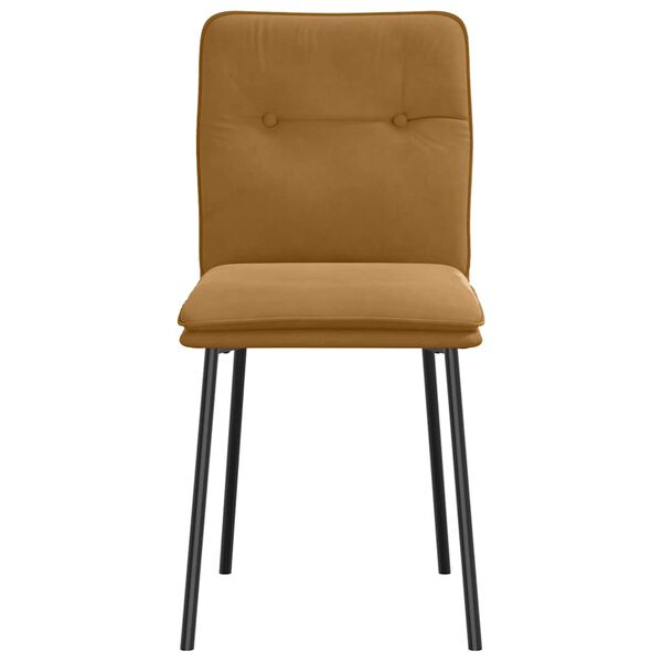 vidaXL Eetkamerstoelen 2 st fluweel bruin