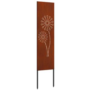 vidaXL Tuin Privacy Screen Fretwerk Roestig 32 x 140 cm weervast staal