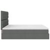 vidaXL Ottoman bed met matras 180x200cm stof donkergrijs