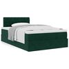 vidaXL Bed poef met matras 120x190 cm fluweel donkergroen