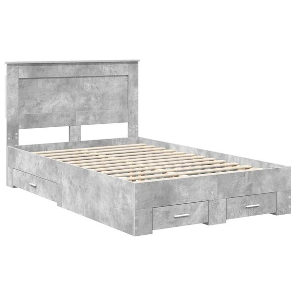 vidaXL Bedframe met lade met hoofdeinde met opslag Bewerkt hout
