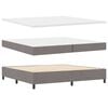 vidaXL Boxspringbed met matras met hoofdeinde Taupe 200 x 200 cm Stof