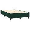vidaXL Boxspring met matras fluweel donkergroen 140x190 cm