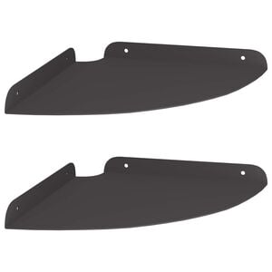 vidaXL Wandplank met plank met opslag 2 pcs Zwart 24 x 24 x 2 cm