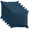 vidaXL Kussensloop 6 st HOUTEN Marineblauw 80 x 80 cm corduroy