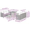 vidaXL Tuinbankenset met kussen 11 pcs Grijs poly rattan