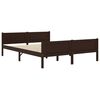 vidaXL Bedframe met 2 lades 140x200 cm massief grenenhout donkerbruin