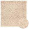 vidaXL Vloerkleed ZIZUR beige binnen en buiten 120x120 cm jute look