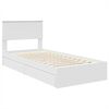 vidaXL Opslag bed met hoofdeinde met lade Wit 90 x 190 cm Bewerkt hout