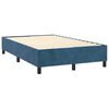 vidaXL Boxspring met matras fluweel donkerblauw 120x190 cm