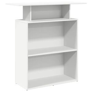 vidaXL Receptiebalie Wit 100x40x104 cm Bewerkt Hout