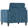 vidaXL Fauteuil 60 cm fluweel blauw