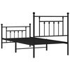vidaXL Bedframe met hoofd- en voeteneinde metaal zwart 80x200 cm