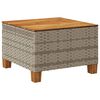 vidaXL Tuintafel 55x55x36 cm poly rattan en acaciahout grijs