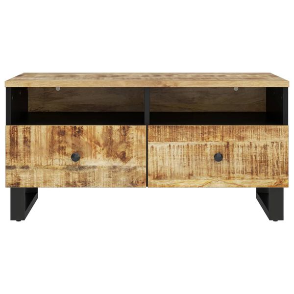 vidaXL Salontafel 80x54x40 cm massief mangohout en bewerkt hout