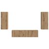 vidaXL Tv-meubelset Wandgemonteerd 2 pcs Artisan Eiken Bewerkt hout